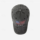 cheap Men&#039;s Baseball Cap-Men&#039;s Baseball Cap Sun Hat Trucker Hat Black Navy Blue Polyester Embroidered Fashion Casual Street Daily Letter National Flag Adjustable Sunscreen Breathable