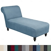 abordables Funda de sofá-Funda para chaise lounge sin brazos, funda elástica para sillón chaise longue, funda suave para sofá reclinable, protector de muebles para mascotas para dormitorio interior