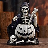 Недорогие Украшения на Хэллоуин-Хэллоуин йога скелет фигурка украшение с черепом безделушки из смолы