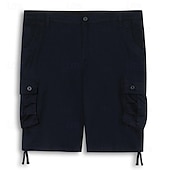 preiswerte Draussen-Herren Cargo-Shorts Shorts Sommershorts Mehrere Taschen Einfach Komfort Atmungsaktiv Kurz Lässig Täglich Ferien Mode Designer Khaki Armeegrün