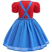 levne Dívčí kostýmy-Super Bros Instalatér Šaty Kostým Trička cosplay Filmové kostýmy for Dívčí Dětské Karneval Výkon Párty