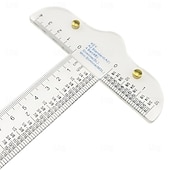economico Forniture per ufficio-Righello quadrato a T in acrilico trasparente per creazione e disegno di precisione Righello manuale per misurazioni trasparenti da 6 pollici