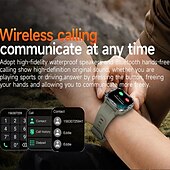 お買い得  スマートウォッチ-iMosi T26 スマートウォッチ 1.96 インチ スマート·ウォッチ ブルートゥース 温度監視 歩数計 着信通知 と互換性があります Android iOS 女性 男性 ハンドフリーコール 防水 メディアコントロール IP68 41mmの時計ケース