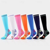 abordables Calcetines de running-Calcetines de compresión Calcetines Deportivos Calcetines para correr 1 Par Bloque de Color Hombre Calcetines de tubo A prueba de resbalones Transpirable Reductor del Sudor Cómodo Entrenamiento de