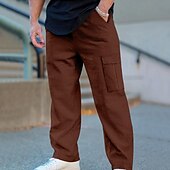 cheap Casual Pants-Men&#039;s Cargo Pants Tactical Pants Trousers Drawstring Elastic Waist Multi Pocket Plain Wearable Outdoor Daily Camping &amp; Hiking Fashion Classic Black Army Green