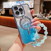 Χαμηλού Κόστους iPhone Θήκες-τηλέφωνο tok Για iPhone 16 iPhone 15 14 Pro Max Plus iPhone 13 12 11 Pro Max Πίσω Κάλυμμα Θήκη μαγνητικής προσρόφησης Διαφανής με τον Lanyard Υποστήριξη ασύρματης φόρτισης Καρδιά Διαβάθμιση χρώματος