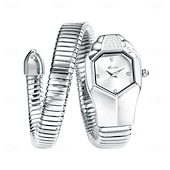 economico Orologi al quarzo-Missfox orologio al quarzo da donna, moda creativa, orologio da polso casual, decorazione impermeabile, orologio in acciaio inossidabile