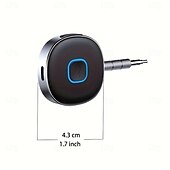 Недорогие Автомобильные зарядные устройства-Адаптер AUX Bluetooth Беспроводной адаптер Bluetooth 5.0 с микрофоном для громкой связи в автомобиле 3,5 мм