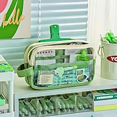 お買い得  ペンケース＆ホルダー-新しい透明ペンバッグ大容量多層文房具バッグ、学生の鉛筆ケースを収納