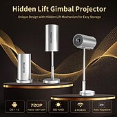 Недорогие Проекторы-Заводской Аутлет TS-3 LED Проектор Встроенный динамик Мини портативный карманный портативный Автофокус WIFI проектор 720P (1280x720) 2000 lm Android 9.0 Совместим с iOS и Android HDMI USB