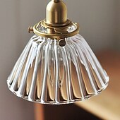 cheap Pendant Lights-LED Pendant Light Warm White 14cm 1-Light Natural Decorative Lamp Base Hanging Lamp Adjustable Rope Indoor Light Translucent Patterned Glass Lampshade Ceiling Hanging Light Dining Room Living Room 110-240V