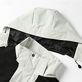 abordables Softshell, polares y chaquetas de montaña-Hombre Chaqueta Softshell Chaqueta para senderismo Al aire libre Bloque de color Resistente al Viento Resistente al Agua Chaqueta cortavientos Viaje Negro Marfil Verde Gris