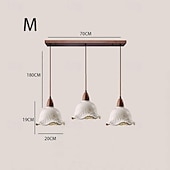 abordables Éclairages pour îlot-Lampe suspendue LED en bois de ciment, source de lumière 3 couleurs, 16/20/50/70 cm, 1/2/3 lumières, luminaire suspendu en béton industriel moderne et élégant, style wabi-sabi japonais, dôme en ciment