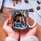 baratos Para mulheres-Caneca de Foto em 3D Personalizada - Melhor Presente para Mãe - Caneca de Cerâmica Caneca com Buraco na Parede Design Criativo Caneca Multifuncional Presente de Natal para Amigos e Família