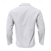 preiswerte Herrenhemd zum Knöpfen-Herren Hemd Sommerhemd Freizeithemd Strandhemd Schwarz Weiß Armeegrün Grau Leicht Blau Langarm Einfach Revers Urlaub Hawaiianisch Button-Down Bekleidung Polyester Mode Lässig Bequem