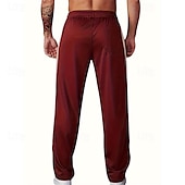 cheap Sweatpants-Men&#039;s Sweatpants Trousers Straight Leg Sweatpants Patchwork Pocket Elastic Waist Color Block Comfort Sports Outdoor Daily Fashion Casual Black Wine Micro-elastic
