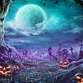 abordables Halloween Outdoor-2pcs Halloween Solar Firefly Swing Spiders Light Purple Red Green Solar Outdoor Lawn Pathway Lights Waterproof Plug In the Ground Lamp Swing with the Wind for Outdoor Yard Garden Pathway Patio Decoration Lamp