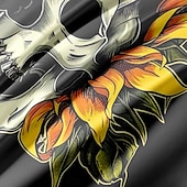 baratos Quarto de Halloween-Conjunto de capa de edredom com caveira floral de Halloween – inclui capa de edredom e fronhas – design assustador e festivo – tecido macio e confortável – perfeito para decoração de casa de Halloween