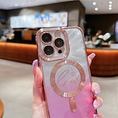 Χαμηλού Κόστους iPhone Θήκες-τηλέφωνο tok Για iPhone 16 iPhone 15 14 Pro Max Plus iPhone 13 12 11 Pro Max Πίσω Κάλυμμα Θήκη μαγνητικής προσρόφησης Διαφανής με τον Lanyard Υποστήριξη ασύρματης φόρτισης Καρδιά Διαβάθμιση χρώματος