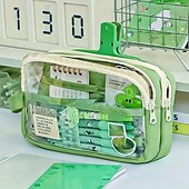 お買い得  ペンケース＆ホルダー-新しい透明ペンバッグ大容量多層文房具バッグ、学生の鉛筆ケースを収納