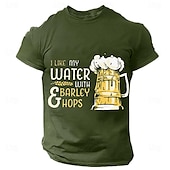 preiswerte Herren -Grafik -T -Shirt-Herren Mit Buchstaben bedruckt Lustig Bier T Shirt T-Shirt Baumwolle Kurzarm Grafik Hemd Schwarz Armeegrün Dunkelblau Bequemes T-Shirt Straße Sport im Freien Modedesigner-Kleidung