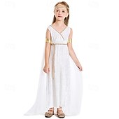preiswerte Kleid-Kleid Cosplay Kostüm Griechische Göttin Vintage inspiriert Kinder Mädchen Karneval Maskerade Party Maskerade Verkleiden