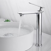 economico Rubinetti per lavandino bagno-Lavandino rubinetto del bagno - Classico Galvanizzato Esterno Una manopola Un foroBath Taps