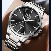 cheap Quartz Watches-Brand Watch Trendy Fashion Sports Calendar Waterproof Fully Automatic Steel Strip Quartz Men&#039;s Bowl Watch