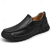 levne Pánské nazouváky a mokasíny-pánské pohodlné hnědé slip-on mokasíny s polstrovanou podrážkou a odolným prošíváním, ideální pro každodenní běžné nošení