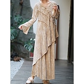 preiswerte Kleider-Retro Vintage Mittelalterlich Kleid Einfarbig Damen Maskerade Party / Abend Erwachsene Kleid