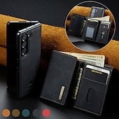 tanie Etui do telefonów Samsung-telefon Kılıf Na Samsung Galaxy Złóż 7 Złóż 6 Z Fold 5 Z Fold 4 Z Fold 3 Osłona tylna Z podpórką Magnetyczne Gniazdo karty Retro TPU PC Skóra PU