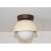 abordables Luces de Techo Simplicidad-Luces de techo LED de color blanco cálido, 1 luz, estilo japonés wabi sabi, para vestíbulo de hotel, pasillo, cerca del techo, iluminación creativa para restaurante, habitación, balcón, lámparas de