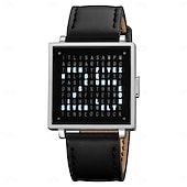 cheap Digital Watches-SKMEI Men Digital Watch Fashion Casual Wristwatch Calendar Waterproof Decoration Steel Leather Watch