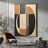 preiswerte Landschaftsgemälde-großes abstraktes Gemälde handgemachtes abstraktes Ölgemälde handgemalt beige Gemälde handgemachtes braunes Wabi Sabi Kunstwerk Ölgemälde handgemalt strukturiertes Ölgemälde beige Ölgemälde modernes