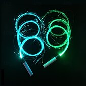 cheap Novelties-Colorful LED Dancing Flash Fiber Optic Whip Night Scene Christmas Atmosphere Props 360 Degree Rotating Dance Whip