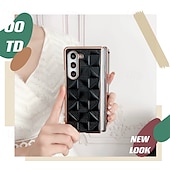 Недорогие Чехлы для Samsung-телефон Кейс для Назначение SSamsung Galaxy Z Fold 5 Z Fold 4 Z Fold 3 Кейс на заднюю панель Защита от удара броня Покрытие ПК Кожа PU