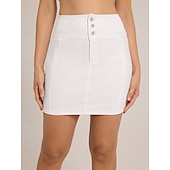 cheap Women&#039;s Golf Clothing-Women&#039;s Golf Skorts White Bottoms Ladies Golf Attire Clothes Outfits Wear Apparel