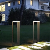 baratos Luz do caminho-LED Outdoor Wall Light Warm White 40/60/80cm 1-Light Waterproof IP65 Path Lights Modern Outdoor Lawn Lights External Floor Mount Yard Lamps 110-240V