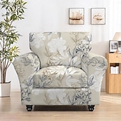 billige Sofatrekk-stretch floral lenestoltrekk elastisk slipcover med blomstermønster for en stilig og sikker passform ideell for å beskytte og forfriske lenestolen din