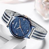 levne Quartz hodinky-MINI FOCUS Dámské Křemenný kreativita Minimalistický Módní Wristwatch VODĚODOLNÝ Síťovaný pásek Hodinky
