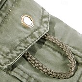 tanie Bojówki-Męskie Spodnie cargo Spodnie taktyczne Spodnie Guziki Multi Pocket Równina Zdatny do noszenia Na zewnątrz Codzienny Kemping i wycieczki Moda Klasyczny Zielony trawiasty Czarny