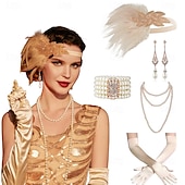 olcso Kiegészítők és még sok más-1920-as évek A nagy Gatsby Felszerelések Flapper fejpánt A nagy Gatsby Esküvői Vendég Gallér nélküli Jelmez Női Mindszentek napja Farsang Álarcos mulatság Parti Álarcos mulatság Esküvői fogadás
