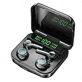 お買い得  ビジネスヘッドセット-m21 tws ワイヤレスヘッドフォン カップル ノイズキャンセリング ブルートゥース イヤホン 9d ステレオ スポーツ 防水 4 イヤホン ヘッドセット マイク付き