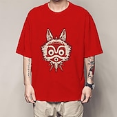 cheap Cartoon &amp; Movie Character Graphic-Princess Mononoke Mononoke Hime T-shirt Cartoon Manga Anime Graphic For Couple&#039;s Men&#039;s Women&#039;s Adults&#039; Hot Stamping