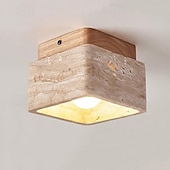 abordables Luces de Techo Simplicidad-Luces de techo LED de color blanco cálido, 1 luz, estilo japonés wabi sabi, para vestíbulo de hotel, pasillo, cerca del techo, iluminación creativa para restaurante, habitación, balcón, lámparas de