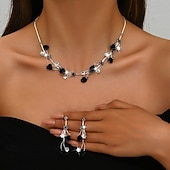 voordelige Sieradensets-Sieradenset 3 stuks Legering Oorbellen Kettingen Dames Elegant Vintage Modieus meetkundig Bloemvorm Geometrische vorm Sieraden set Voor Bruiloft Feest Vuosipäivä