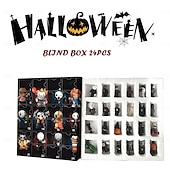 preiswerte Halloween Hängende &amp; Tischdekorationen-Halloween-Horrorfilm-Adventskalender 2025 enthält 24 Weihnachtsgeschenke, Weihnachts-Horrorfiguren-Countdown-Kalender mit Überraschungsspielzeug, Sammelfiguren-Geschenke für Kinder