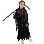 levne Duchové a Sklizňové-Smrtka Cosplay kostým Dětské Chlapecké Dívčí Strašidelný kostým Večírek Karneval Plesová maškaráda Jednoduchý karnevalový kostým