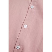 preiswerte Klassiker-Herren leinenhemd Sommerhemd Strandbekleidung Lässiges Hemd Knopfhemd Glatt Casual Täglich Schwarz Weiß Hellhimmelblau Grau Langarm Lagerkragen Frühling Sommer Bekleidung