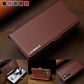 cheap Samsung Cases-Phone Case For Samsung Galaxy S24 S23 S22 S21 Ultra Plus A55 A35 A25 A15 5G A54 A34 A14 A53 A52 S20 FE S25 Ultra Back Cover Wallet Case with Stand Holder Magnetic Card Slot Retro TPU PU Leather